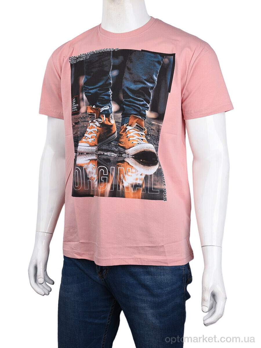 Купить Футболка чоловічі 3707-099-1 pink Daniel Jones рожевий, фото 4
