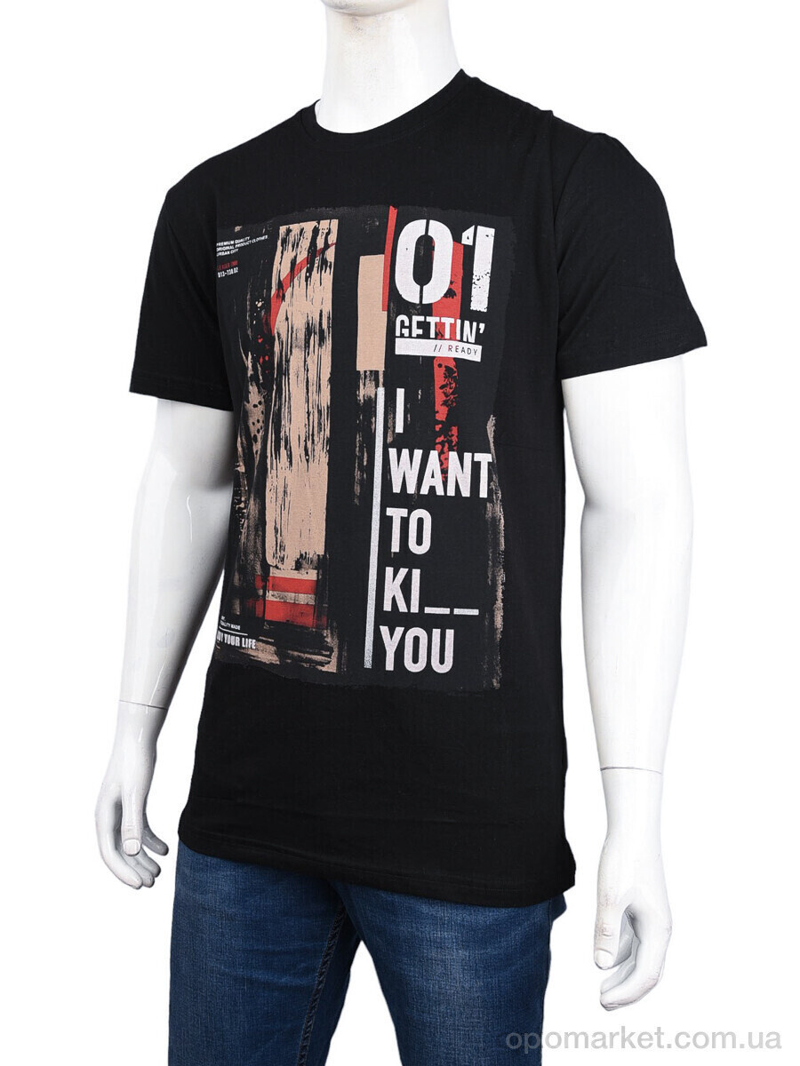 Купить Футболка чоловічі 3707-110-1 black Daniel Jones чорний, фото 4