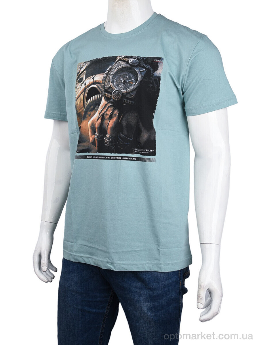 Купить Футболка чоловічі 3707-113-7 green Daniel Jones зелений, фото 4