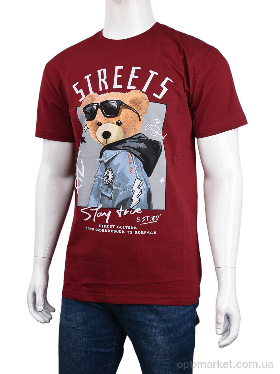 Купить Футболка чоловічі 3707-118 bordo Daniel Jones бордовий, фото 4