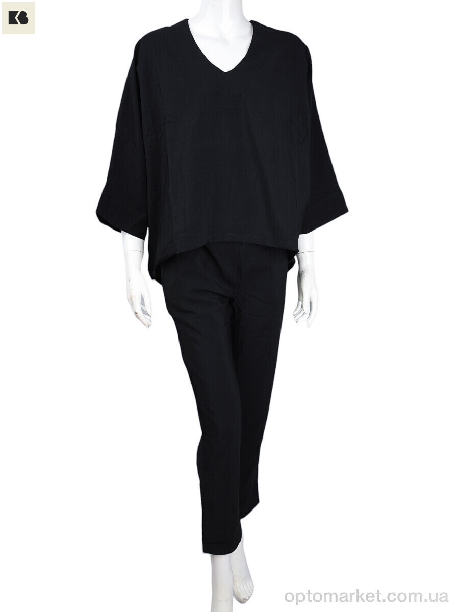 Купить Костюм жіночі 3708-60384-1 black BIG чорний, фото 4