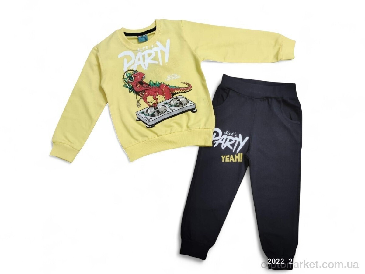 Купить Комплекти дитячі дитячі 3755 жовтий батнік-штани CITCIT Kids жовтий, фото 2