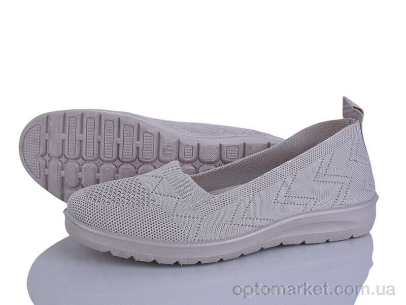 Купить Балетки жіночі 394-609 Бабочка-Mengfuna-AESD бежевий, фото 2