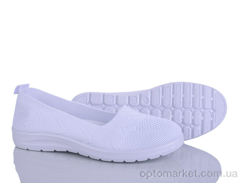 Купить Балетки жіночі 394-610 Бабочка-Mengfuna-AESD білий, фото 2