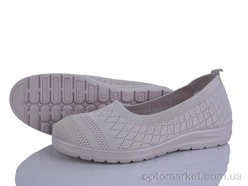 Купить Балетки жіночі 394-615 Бабочка-Mengfuna-AESD бежевий, фото 2