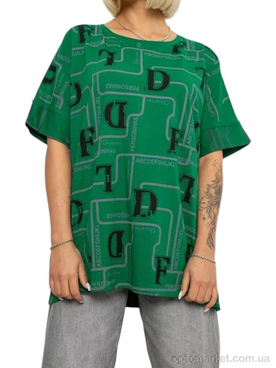 Купить Футболка жіночі 4016 зелений Massmag зелений, фото 3