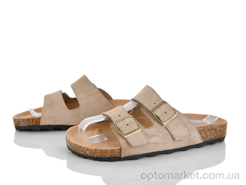 Купить Шльопанці жіночі 403-768 Бабочка-Mengfuna-AESD бежевий, фото 2