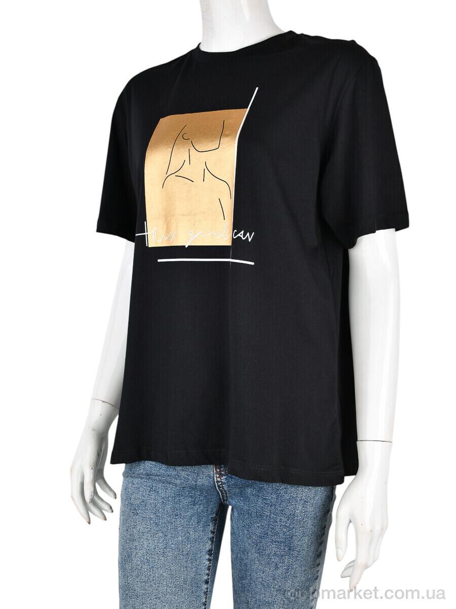 Купить Футболка жіночі 4049-04-1 black Vonnavi чорний, фото 4