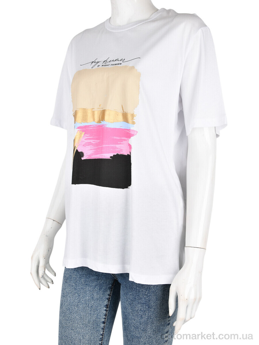 Купить Футболка жіночі 4049-06-2 white Vonnavi білий, фото 4