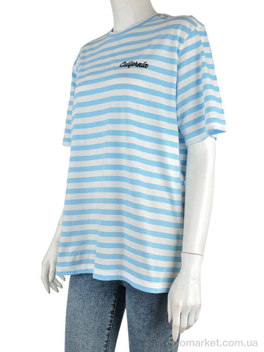 Купить Футболка жіночі 4049-12-2 l.blue Vonnavi блакитний, фото 4