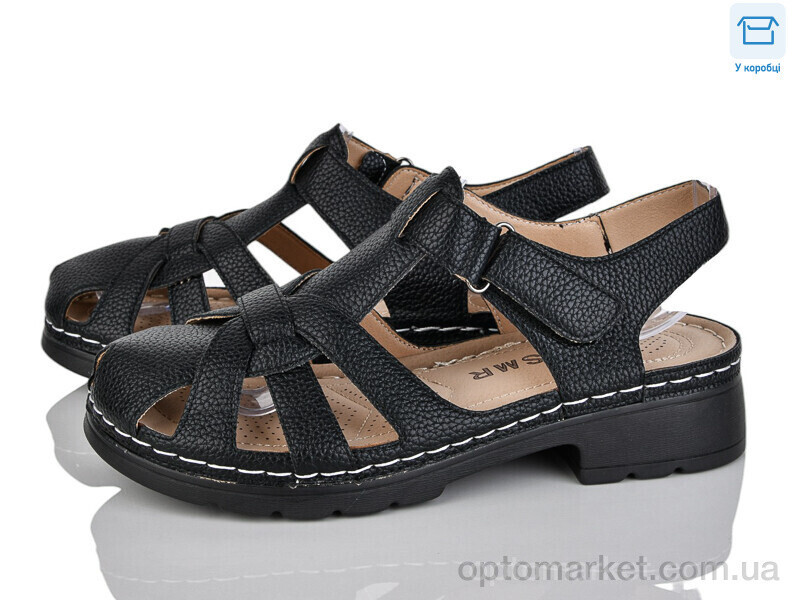 Купить Босоніжки жіночі 4105-2310-1 WSMR чорний, фото 2