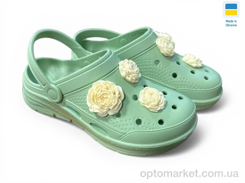 Купить Крокси жіночі 411 фісташка Dago зелений, фото 2