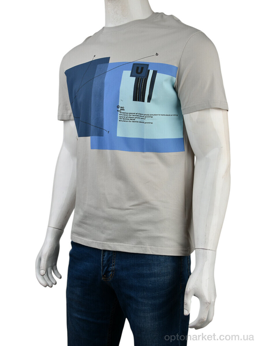 Купить Футболка чоловічі 4117-NT48-28-3 grey Nana сірий, фото 4