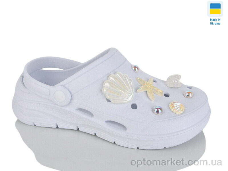 Купить Крокси жіночі 412 білий Dago білий, фото 2