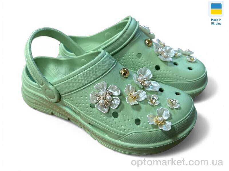 Купить Крокси жіночі 413 фісташка Dago зелений, фото 2