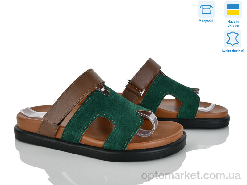 Купить Шльопанці жіночі 417-50 Ailinda зелений, фото 2