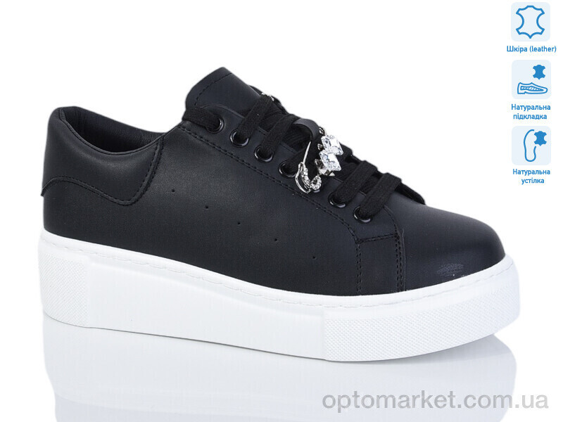 Купить Кросівки жіночі 4204-1 E.C.Shine чорний, фото 2