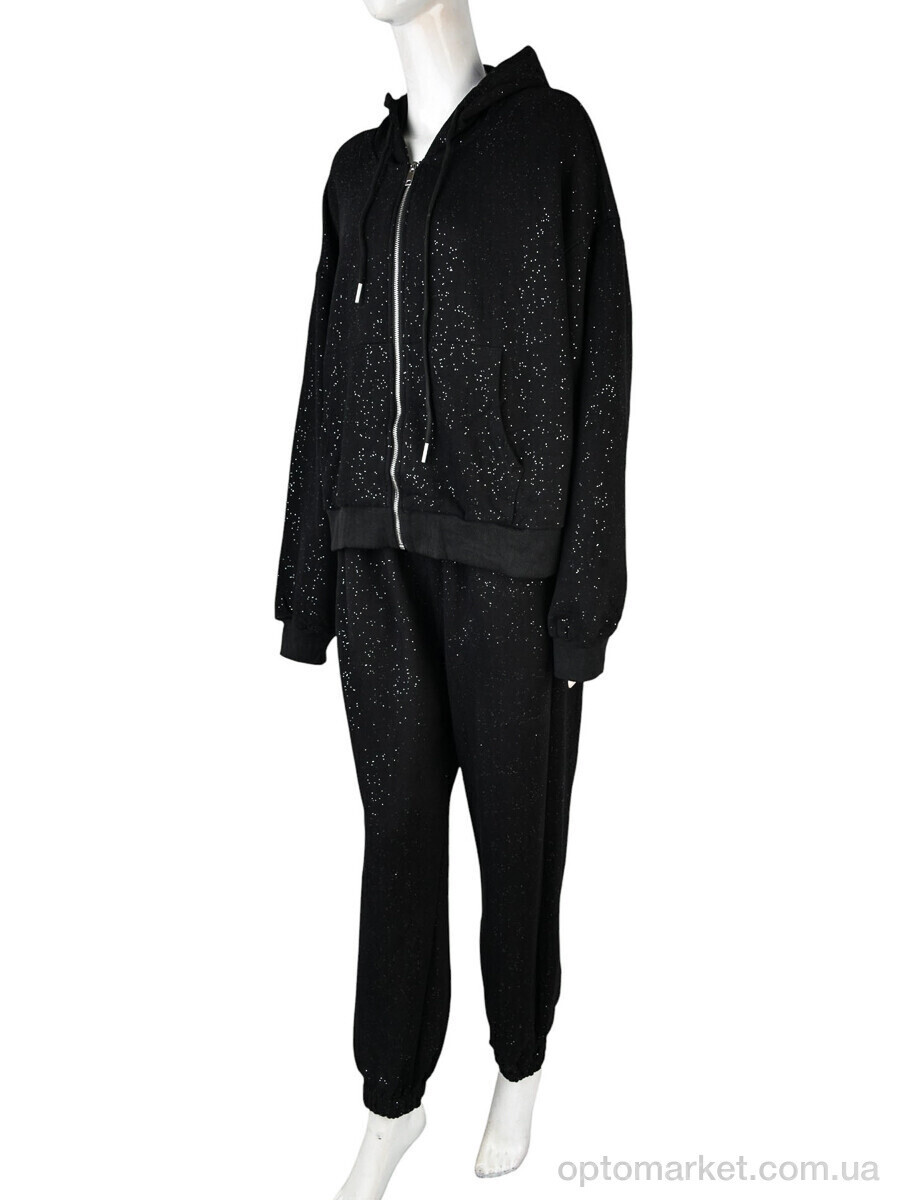 Купить Спортивний костюм жіночі 4245-J042 black Evinos чорний, фото 4