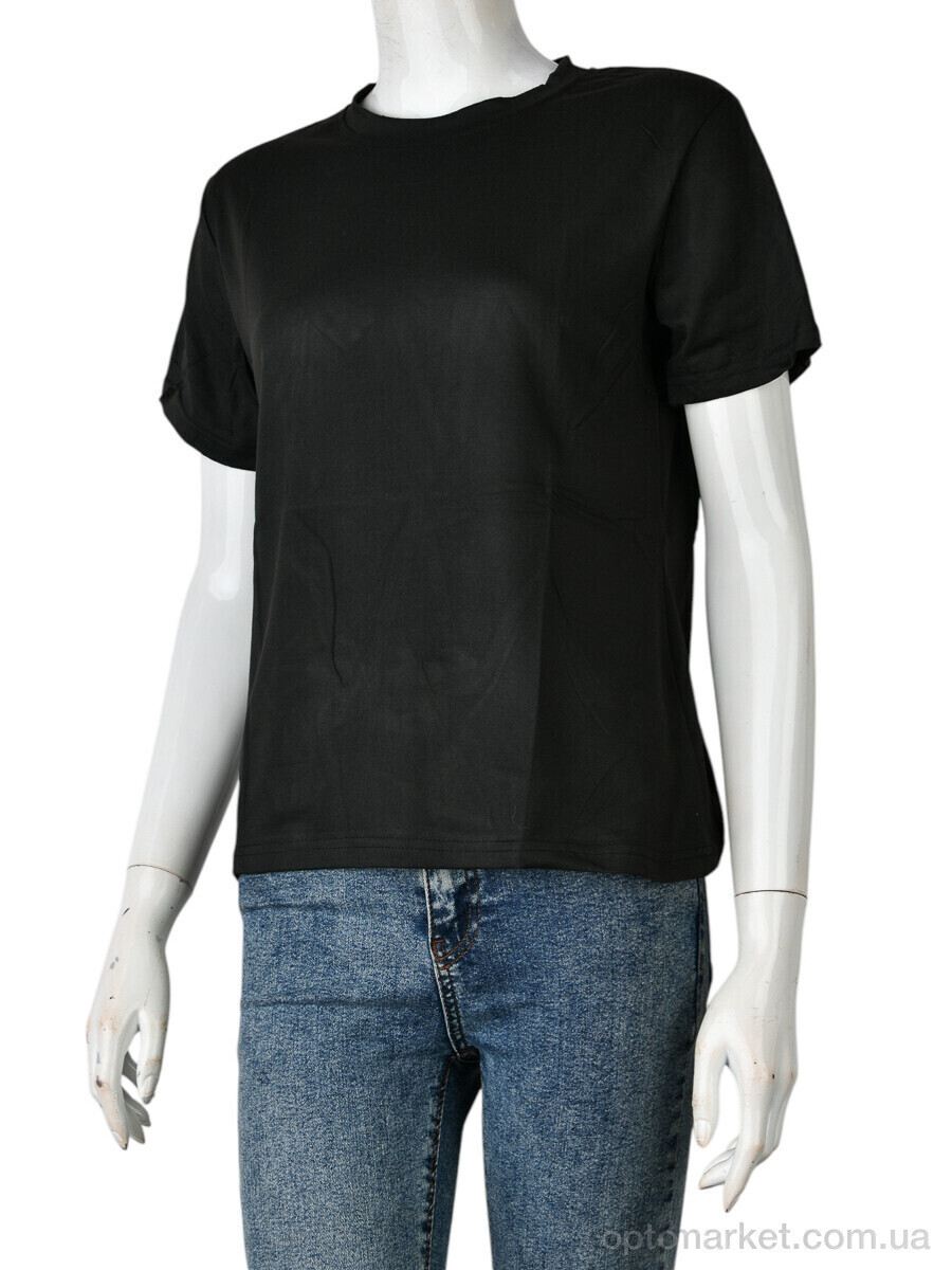 Купить Футболка жіночі 4349 black Huajianiing чорний, фото 2