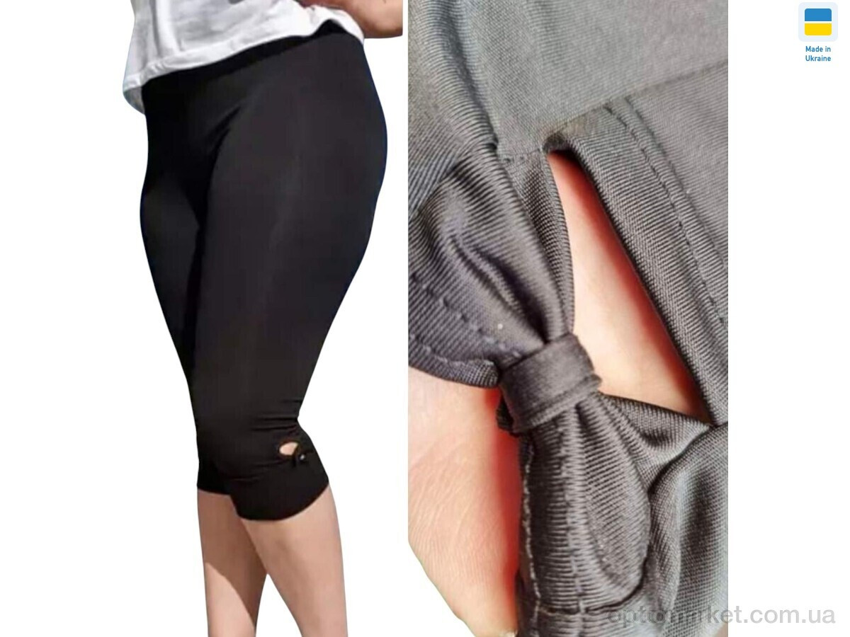 Купить Капрі жіночі 50271 чорний Sport style чорний, фото 2