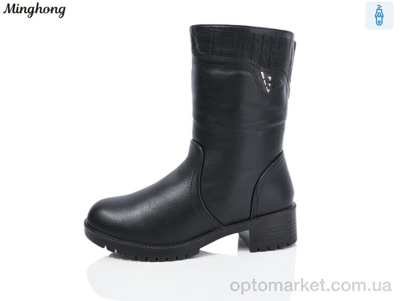 Купить Чоботи жіночі 503 Minghong чорний, фото 2