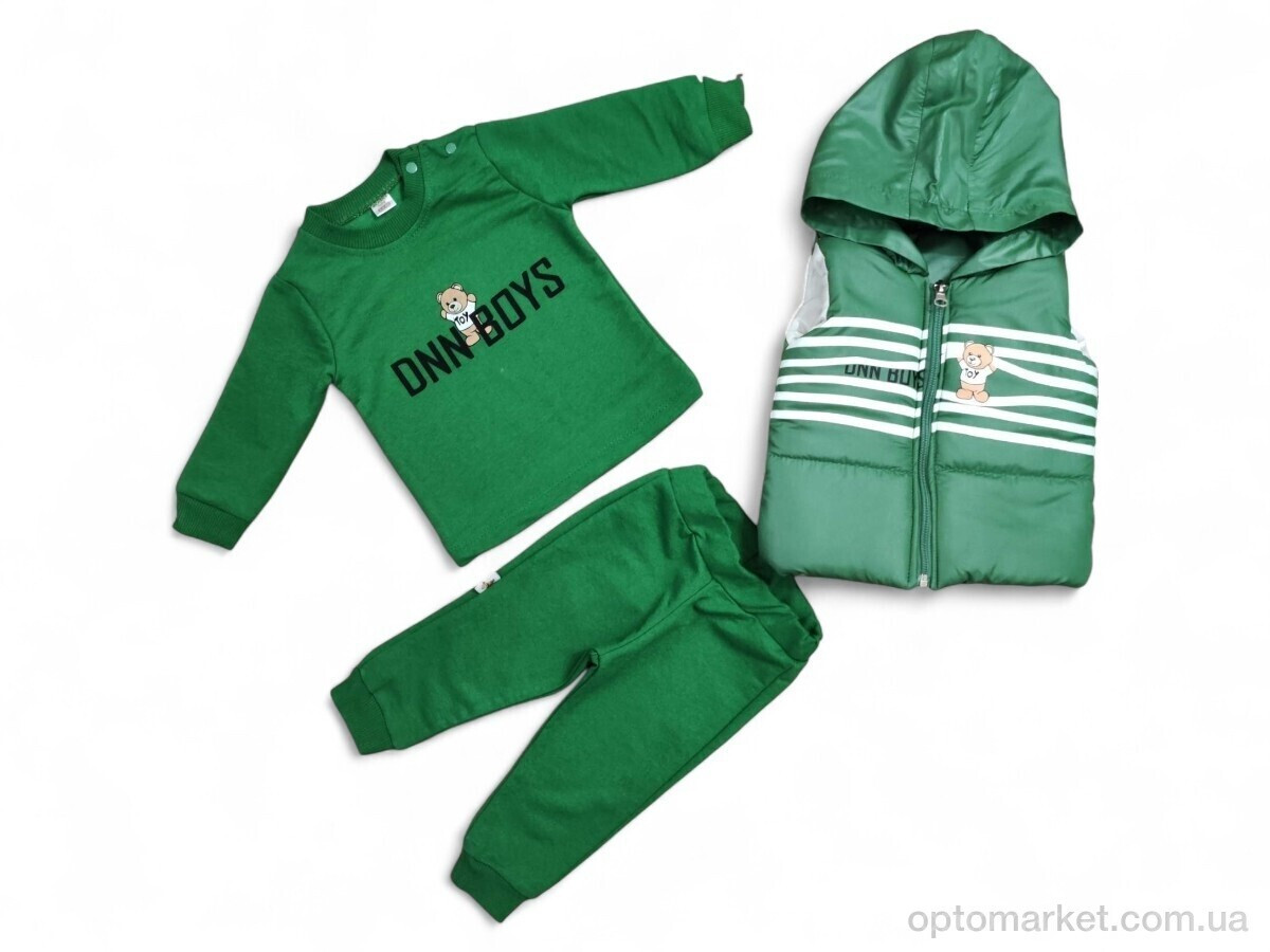 Купить Комплекти дитячі дитячі 50327 зелений жилетка-реглан-штани Donino Baby зелений, фото 2