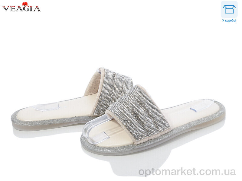 Купить Шльопанці жіночі 5050-2 Veagia бежевий, фото 2