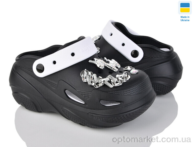 Купить Крокси жіночі 5073-361A Luck Line чорний, фото 2