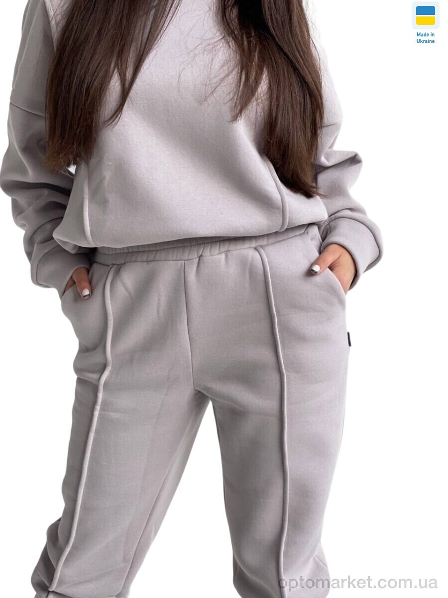 Купить Спортивний костюм жіночі 55-1 св.меланж Eva бежевий, фото 4