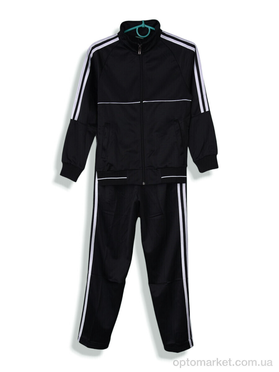 Купить Спортивний костюм дитячі 565-1 3-смужки чорний Lidong чорний, фото 3