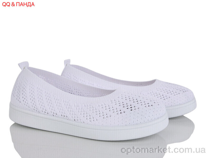 Купить Балетки жіночі 5862-1-1 QQ&Панда білий, фото 3