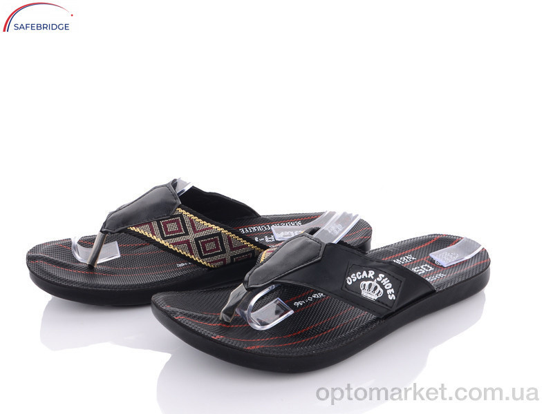 Купить Шльопанці чоловічі 6-B5072E black Oscar чорний, фото 2