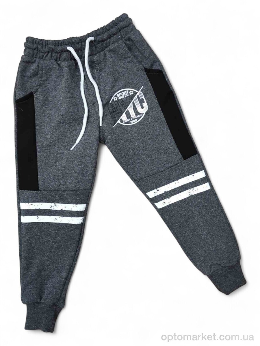 Купить Спортивні штаны дитячі 6006 т.сірий Revival сірий, фото 2