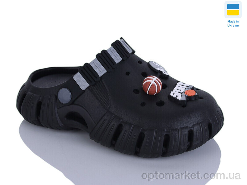 Купить Крокси дитячі 6012 чорний-сірий Gipanis чорний, фото 2