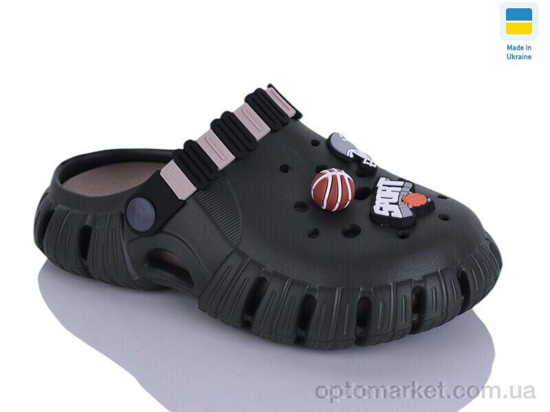 Купить Крокси дитячі 6012 зелений-корич. Gipanis зелений, фото 2