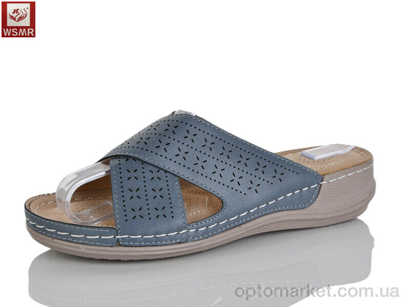 Купить Шльопанці жіночі 610-6 WSMR синій, фото 2