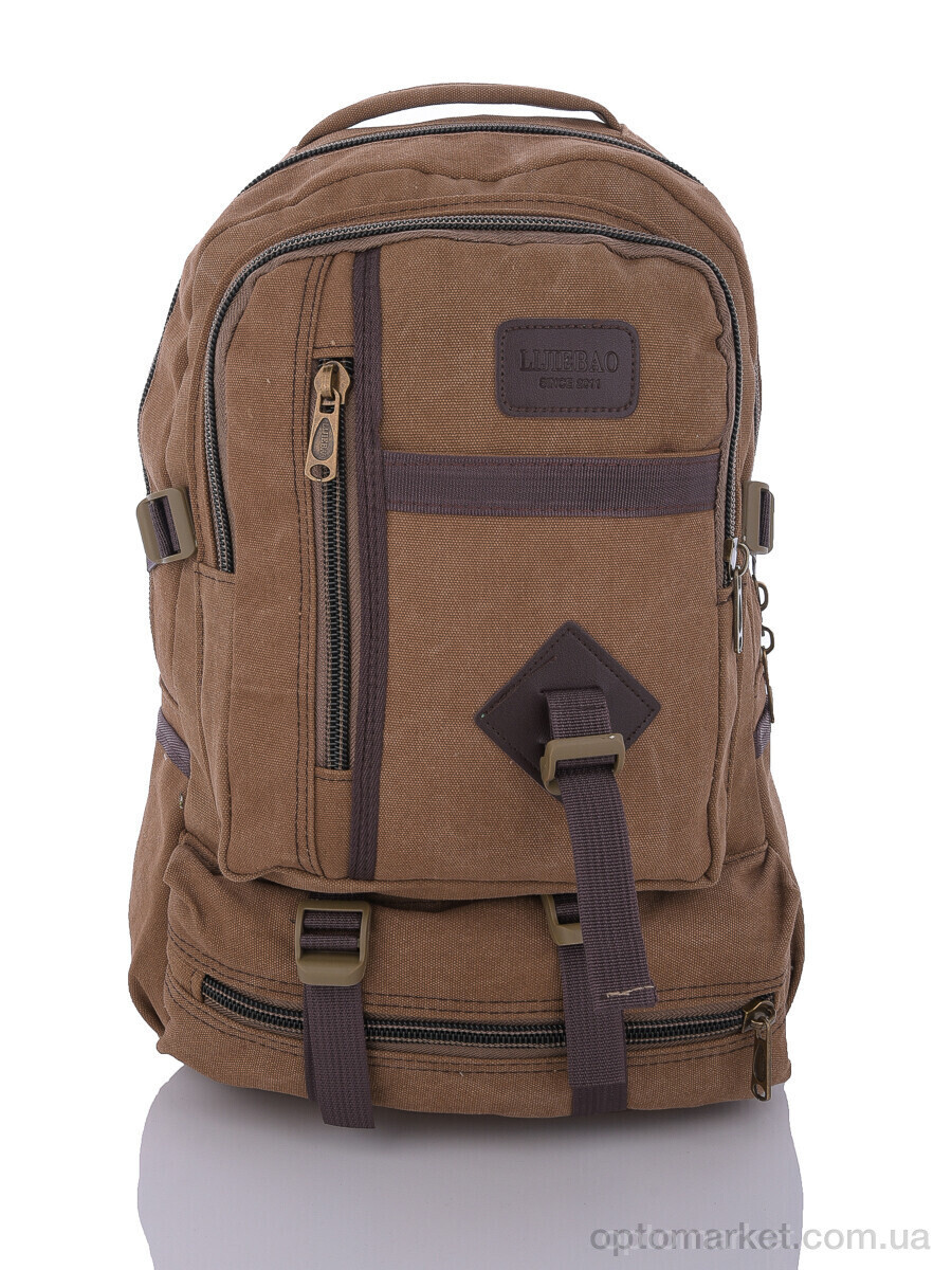 Купить Рюкзак чоловічі 6105 brown Jomolanma коричневий, фото 3