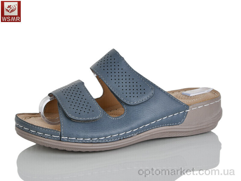 Купить Шльопанці жіночі 611-6 WSMR синій, фото 2