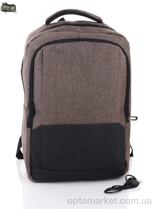 Купить Рюкзак чоловічі 618 brown Superbag коричневий, фото 3