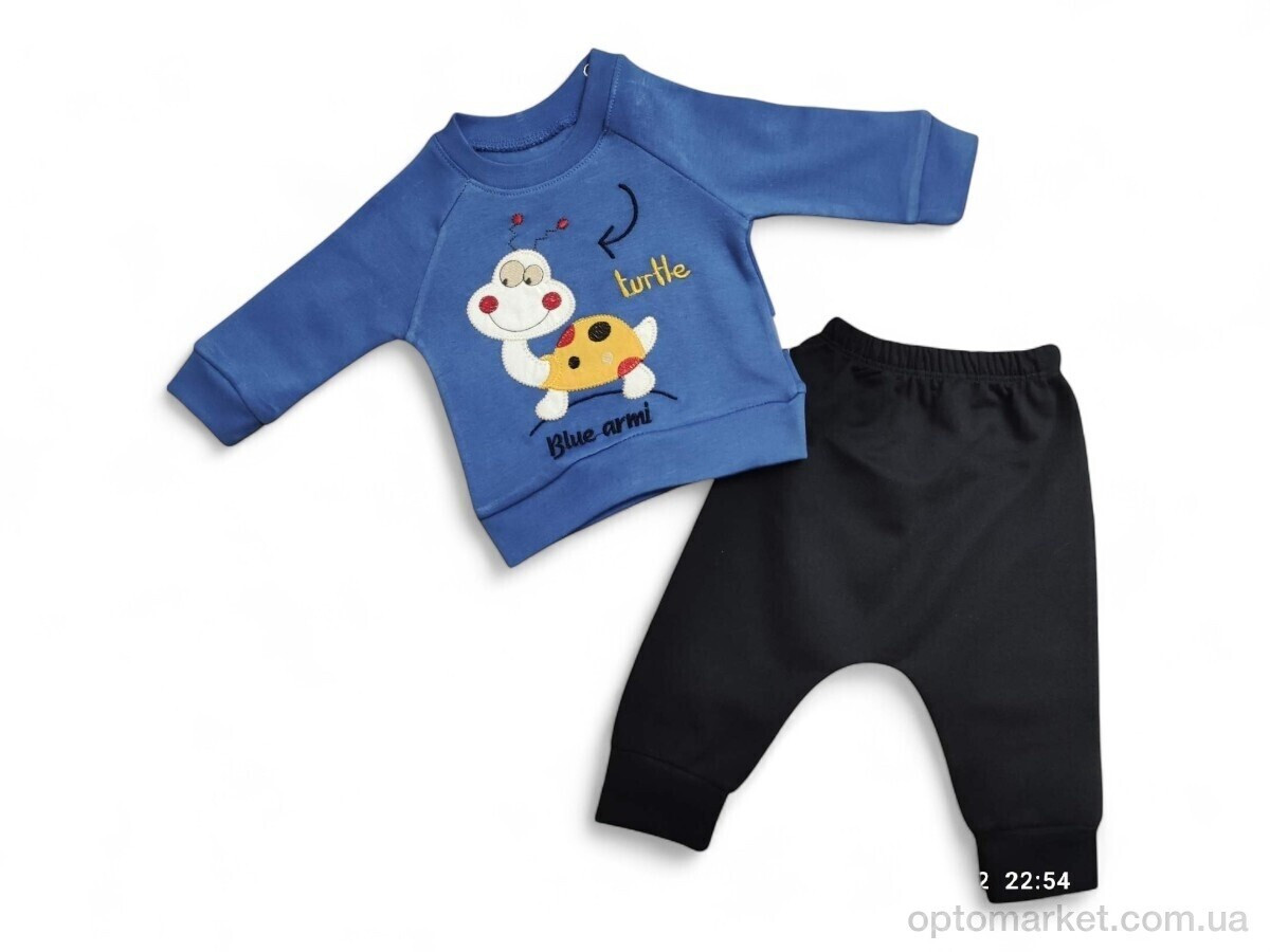 Купить Комплекти дитячі дитячі 626 синій батнік-штани Blue Armi синій, фото 2