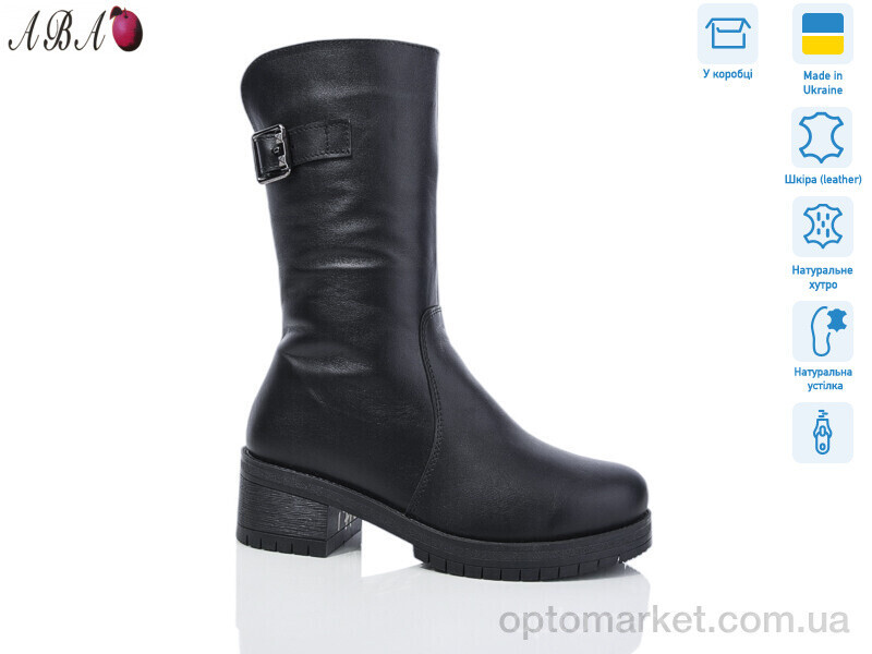 Купить Чоботи жіночі 628 DJUS SHOES чорний, фото 2