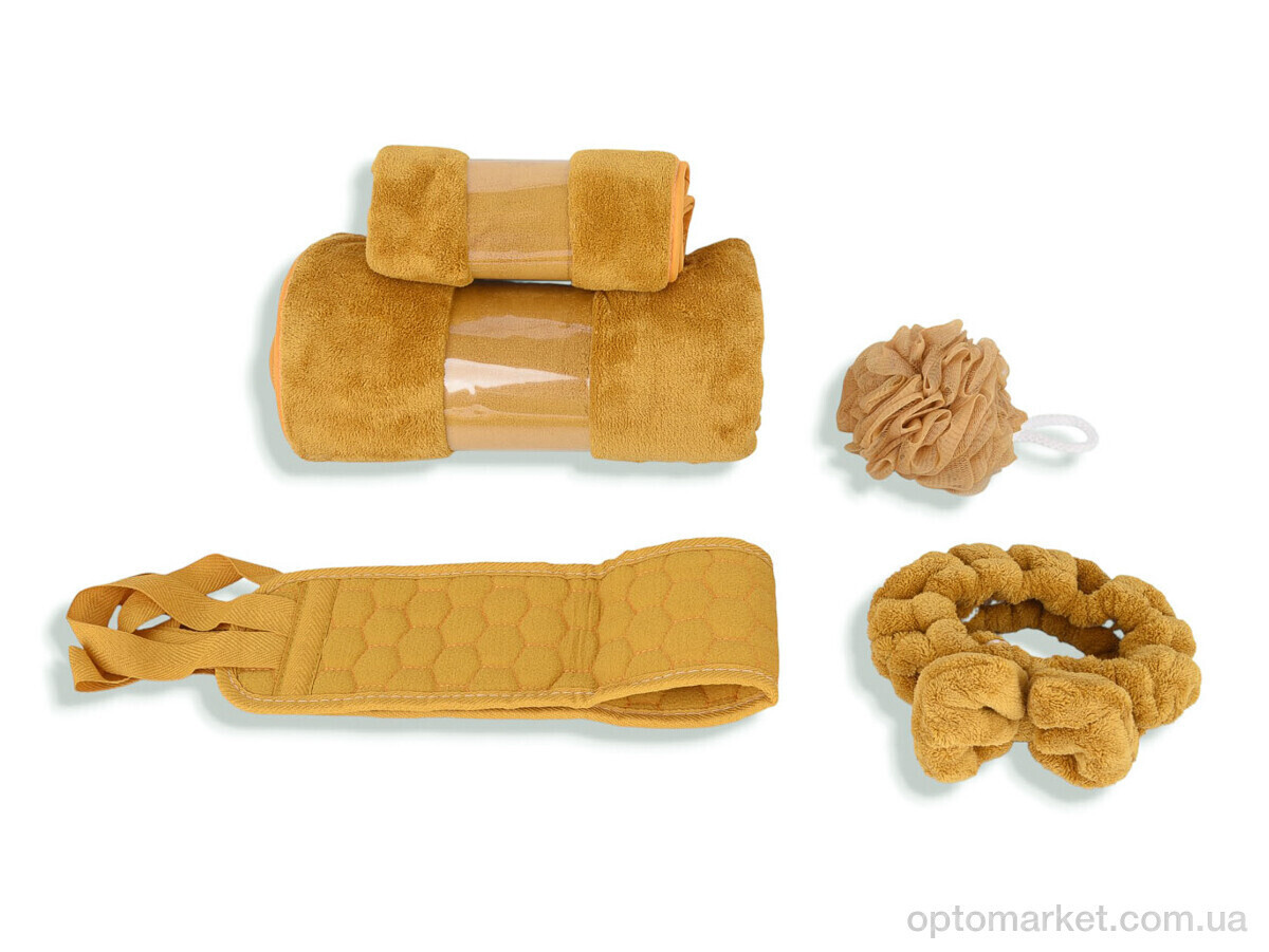 Купить Набори для ванної унісекс 66332 (10297) подарунковий набір yellow (70x140+50x100) Malloory Home жовтий, фото 2