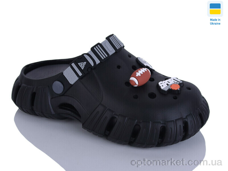 Купить Крокси жіночі 6770 чорний-сірий Gipanis чорний, фото 2