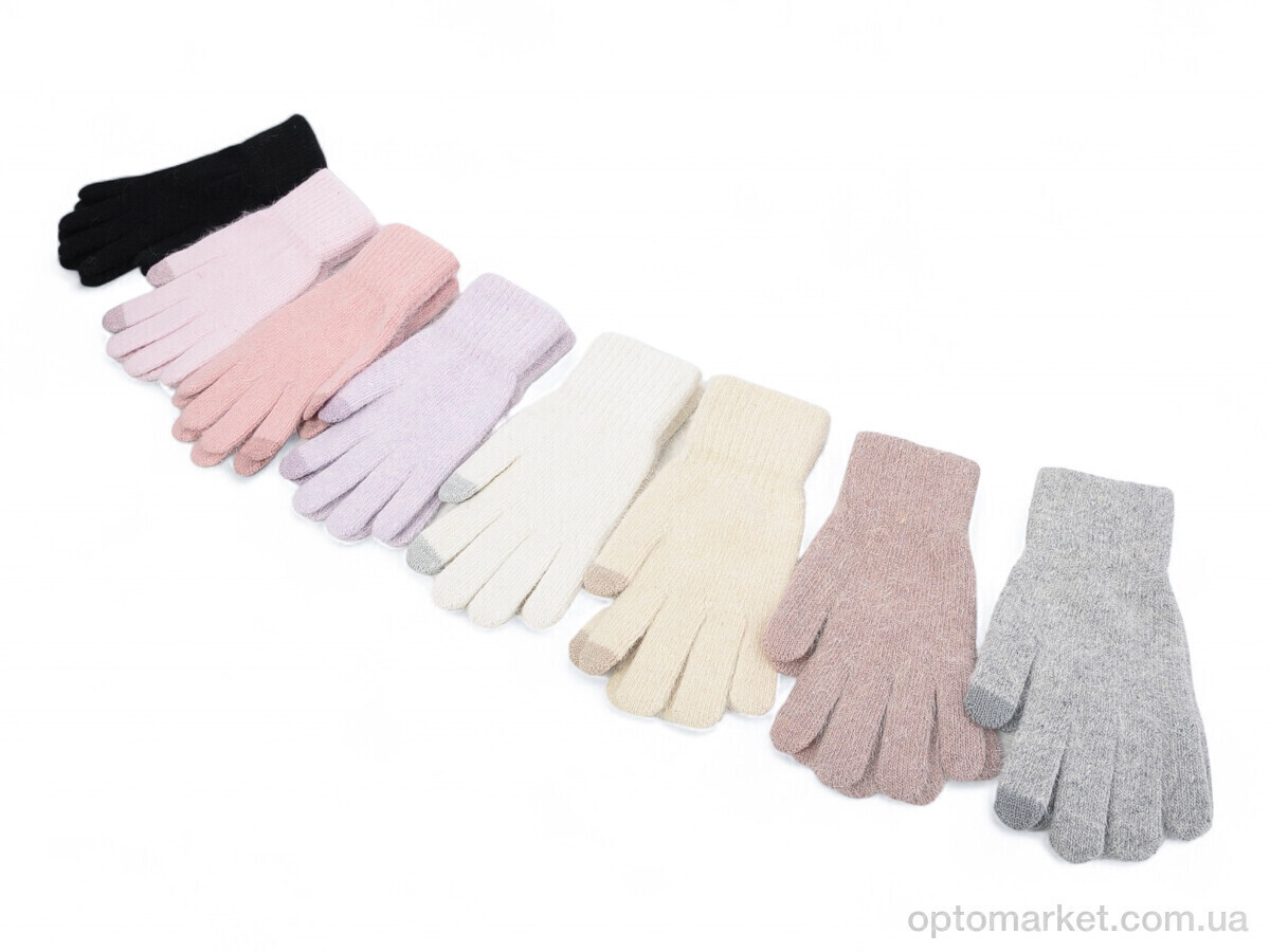 Купить Рукавички жіночі 7007 ангора одношарові сенсор mix Henu мікс, фото 3