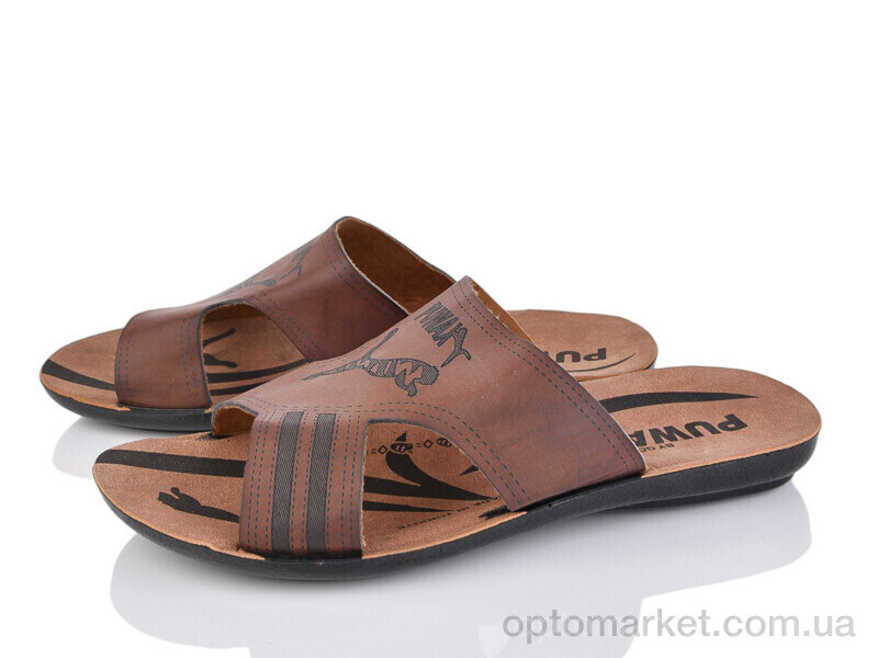 Купить Шльопанці дитячі 7060-2 RLX коричневий, фото 2