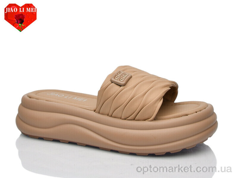 Купить Шльопанці жіночі 721-3 Jiao Li Mei коричневий, фото 2
