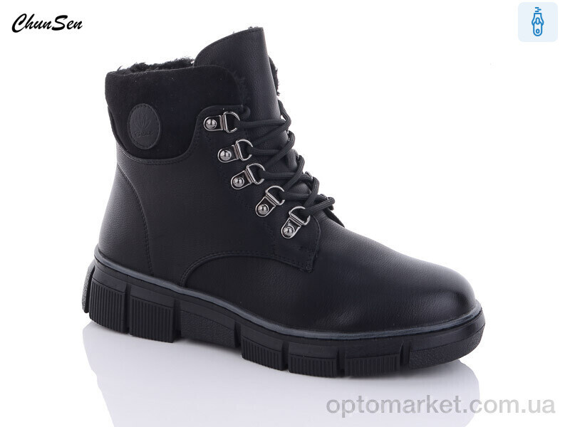 Купить Черевики жіночі 7706-1 Chunsen чорний, фото 2