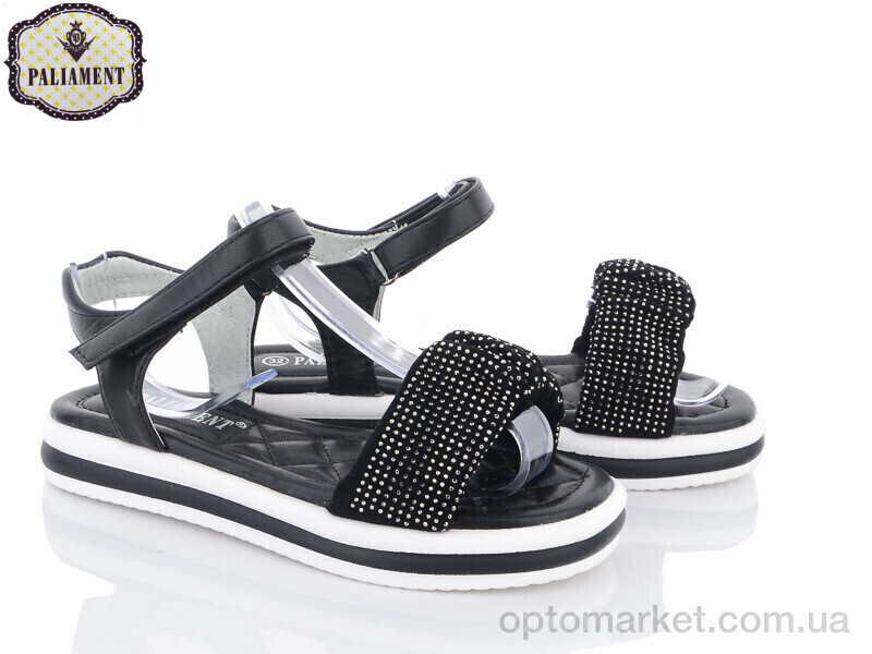 Купить Босоніжки дитячі 7796-1 Paliament чорний, фото 2