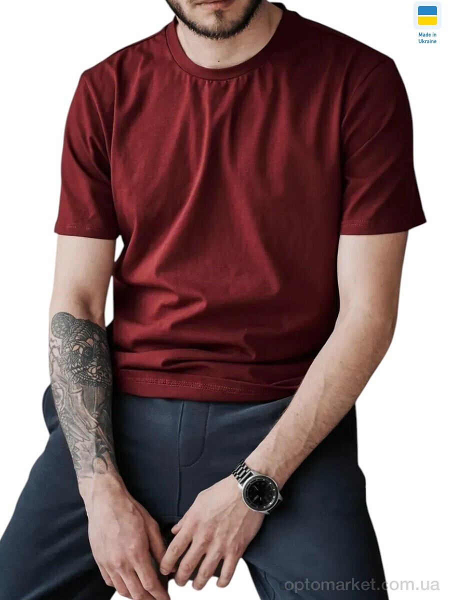 Купить Футболка чоловічі 8 бордовий Sport style бордовий, фото 2
