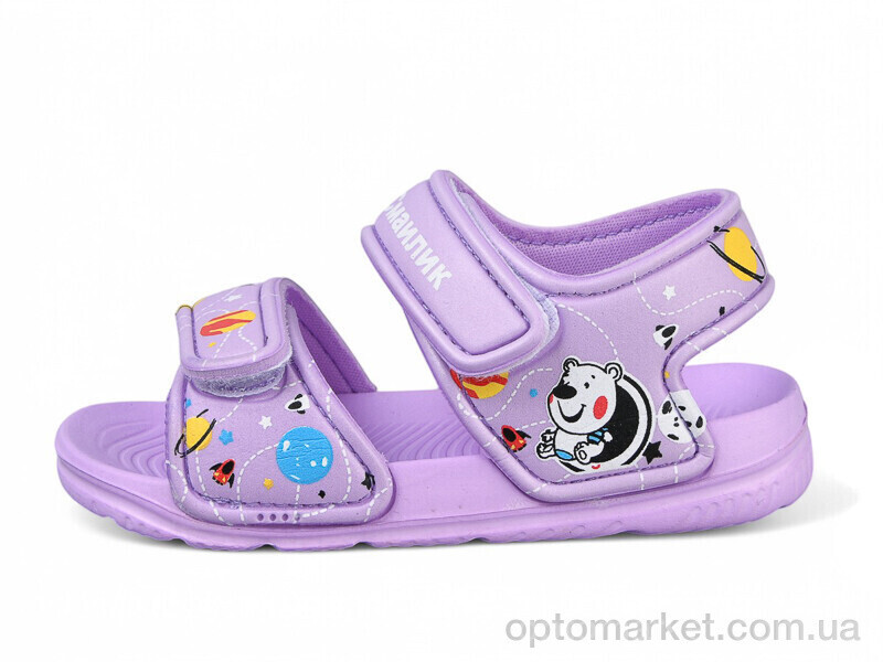 Купить Босоніжки дитячі 8001C-15 Смайлик фіолетовий, фото 2